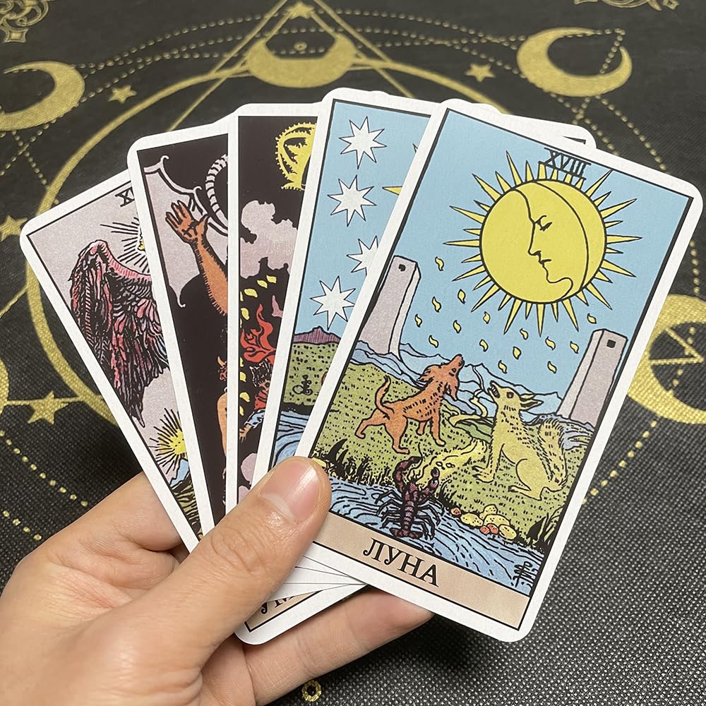 Zhqgyn Tarot Cards In Russian Language - Classic 78 Card Deck For Beginners With Meanings