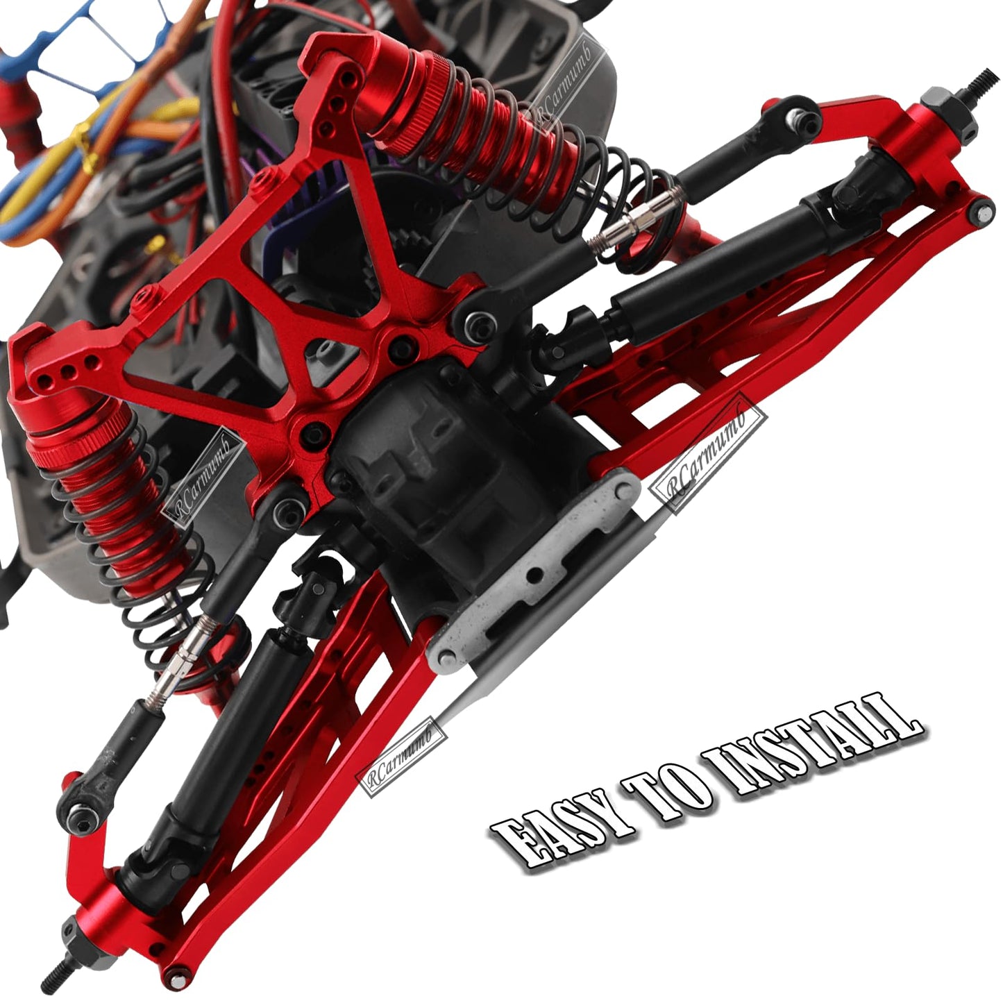 Rcarmumb Upgrades Part for 1/10 Slash 4x4 VXL,Stampede 4X4 VXL,Rustler 4X4 VXL,Hoss 4X4 VXL,Alloy Front Rear Suspension Arm & St