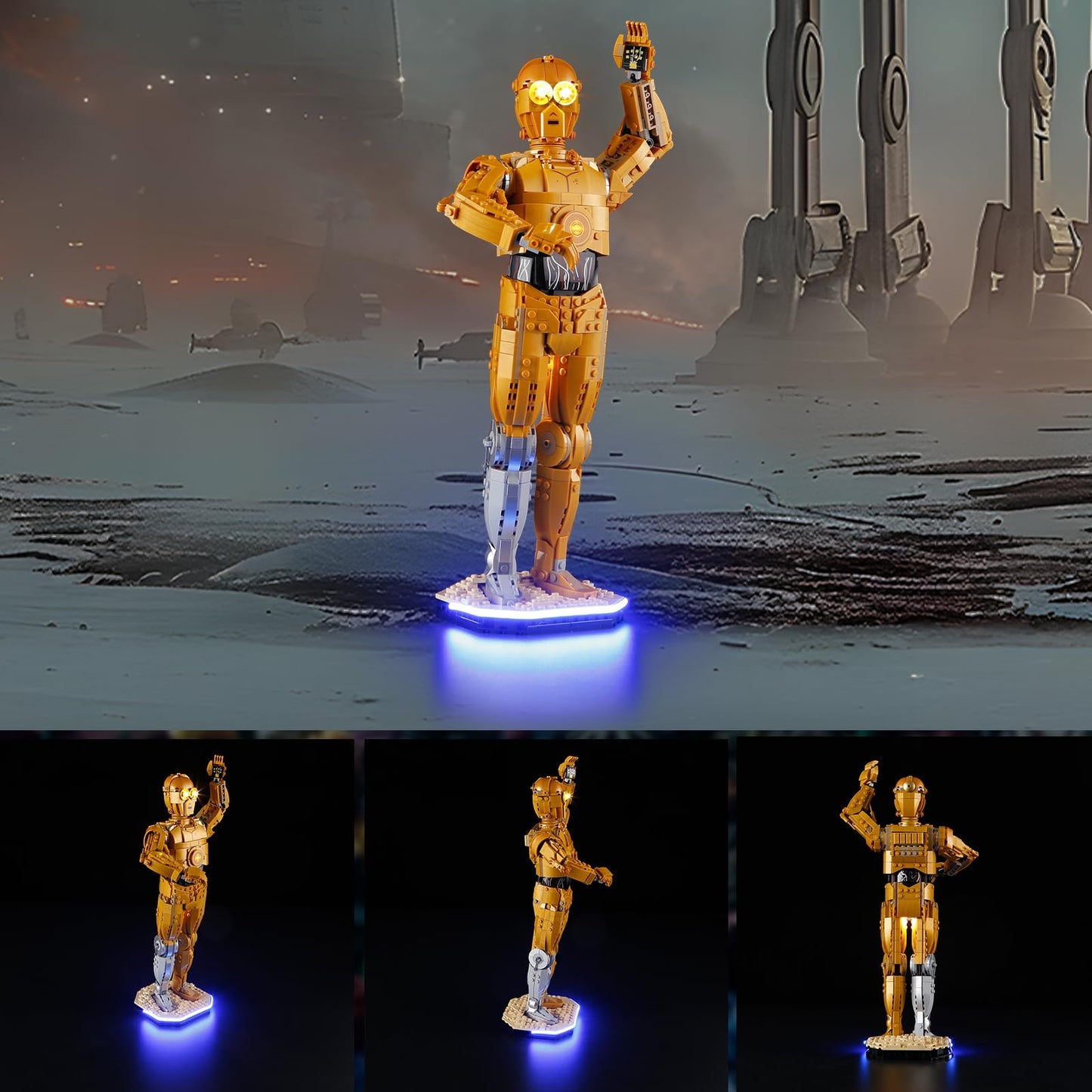 Yeabricks Led Light For 75398 Star Wars C-3Po Building Blocks Model (Building Set Not Included)