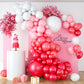 Red Pink Balloon Arch, Red Pink Balloon Garland Kit with White Pink Macaron Red and Red Balloons, Red Pink Balloon Garland for B