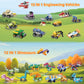 24 Packs Party Favors For Kids Building Set - Valentines Day Gifts For Kids Classroom Dinosaur Building Blocks Exchange Valentin