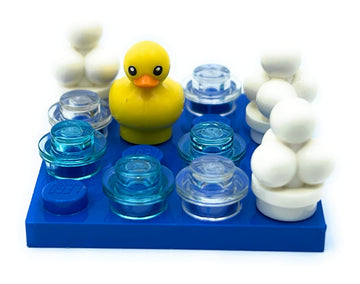 Rubber Ducky Duck Brick Scene- Great Gift!
