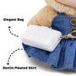 LYBHYQTII Doll Clothes for 17cm Dolls Cute Style enhanced Handmade Outfit 3 Piece Set Including a Denim Bow  Dress and Bag - Dolls Clothes Accessories for Play & Display - No Doll (Blue)