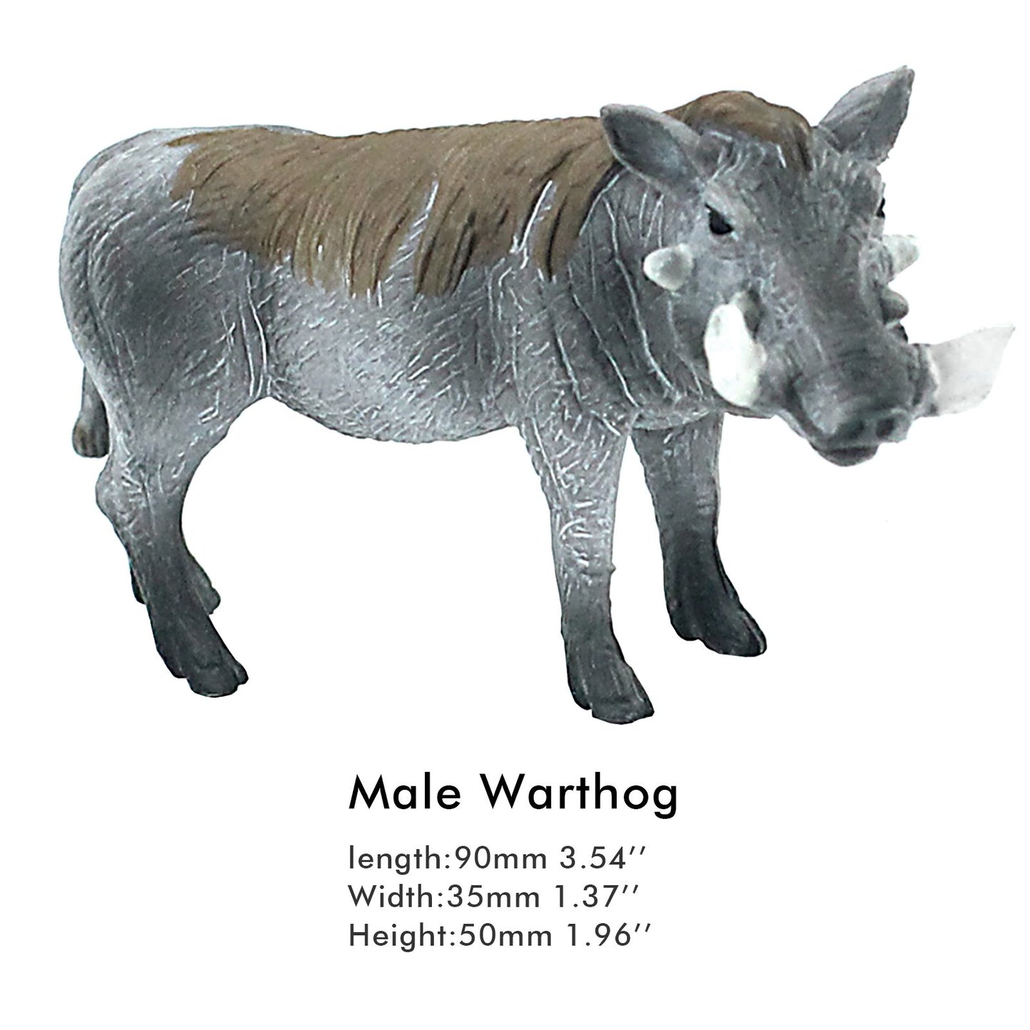 Funshowcase African Jungle Animals Toy Warthogs Figure Realistic Plastic Figurine Playset Lot 3-Piece
