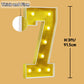 Imprsv Marquee Numbers Gold 3Ft: Golden Party Decor - Light Up Number 7 Large 3 Feet Tall - Birthday Decorations For Him Her 7Th