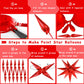 Funtoob Red Star Balloons Metallic Star Foil Balloons Birthday Balloons Red Star Cone Balloons Starburst Balloon Spike Balloons