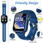 Wiszodet Kids Smart Game Watch With 24 Games Hd Touch Screen Video Camera Music Player Pedometer Flashlight Alarm Clock 12/24 Hr, Gifts For 5-12 Year Olds Boys
