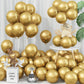 Jobkoo 5 Inch Gold Balloons, 60 Pcs Gold Metallic Balloon Small Metallic Gold Chrome Balloons 5'' Mini Matte Golden Latex Balloo