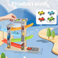 Wooden Car Ramp Toy Set  Montessori Ramp Set Includes 4 Mini Cars and Track - Educational Gift for Boys and Girls 3+ Years Old