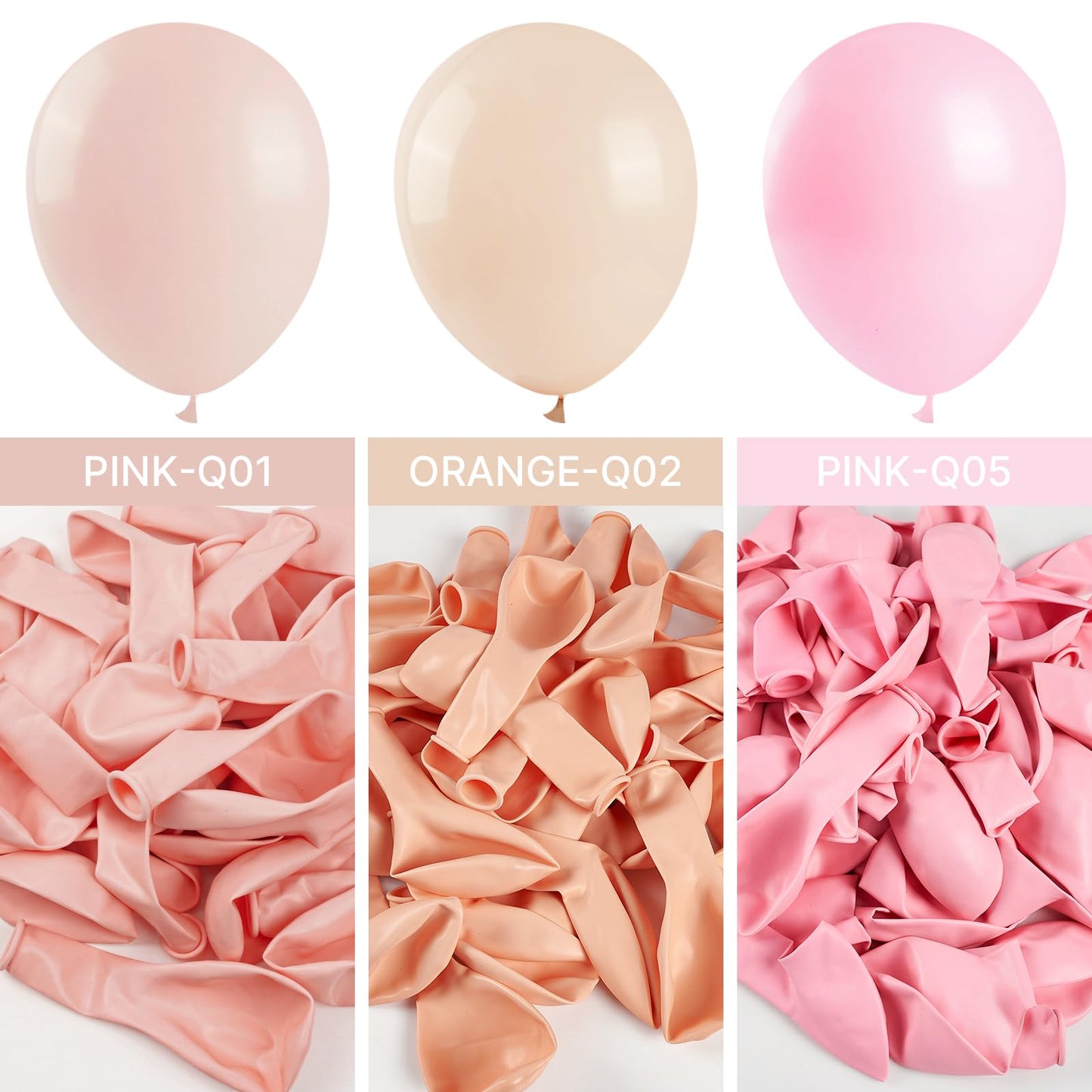 Partywoo Pale Pink Balloons, 127 Pcs Pink Balloons Different Sizes Pack Of 36 Inch 18 Inch 12 Inch 10 Inch 5 Inch Pink Balloons For Balloon Garland Or Balloon Arch As Party Decorations, Pink-Q01