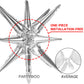 Partywoo Silver Star Balloons, 2 Pcs 42 Inch Large 14-Pointed Starburst Balloons, One-Piece Star Explosion Balloons With Ribbon, Point Star Foil Balloons, Mylar Balloons For Birthday Party Decorations