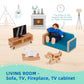 Oook Wooden Dollhouse For Kids, Doll House With Simulated Luxury Furniture Set, Dollhouse Playset For Girls Toddlers (Including