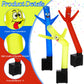 Poen 3 Pcs Mini Inflatable Tube Man Funny Gag Birthday Gift Wacky Waving Inflatable Guy With Blower Desktop Mini Dancer Man Gift For Man Women Party Decoration(Smile)