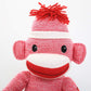 Plushland 20 Pink Sock Monkey - Soft Plush Knitted Stuffed Animal Toy for Kids, Babies, Teens - Perfect Gift for Birthdays & Mother's Day