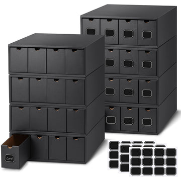 Resurhang Trading Card Storage Box 19200+ Card Collection With Separate Boxes And Label Stickers Soccer Sports Storage Compatibl