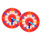 Ilsmysutra 2 Piece Montessori Wooden Clock Toy Teaching Aids Toys For Kids Preschool Red|Toys For Baby|Developmental Baby Toys