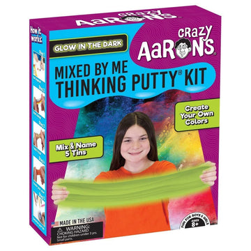 Crazy Aaron’S Thinking Putty Glow In The Dark Kit - Create, Mix, Mold, Fun Activity Set, Mix-In Pieces, Sensory Putty, Fidget, Never Dries Out, Non-Toxic, Crazy Aarons Putty Kids Ages 5+