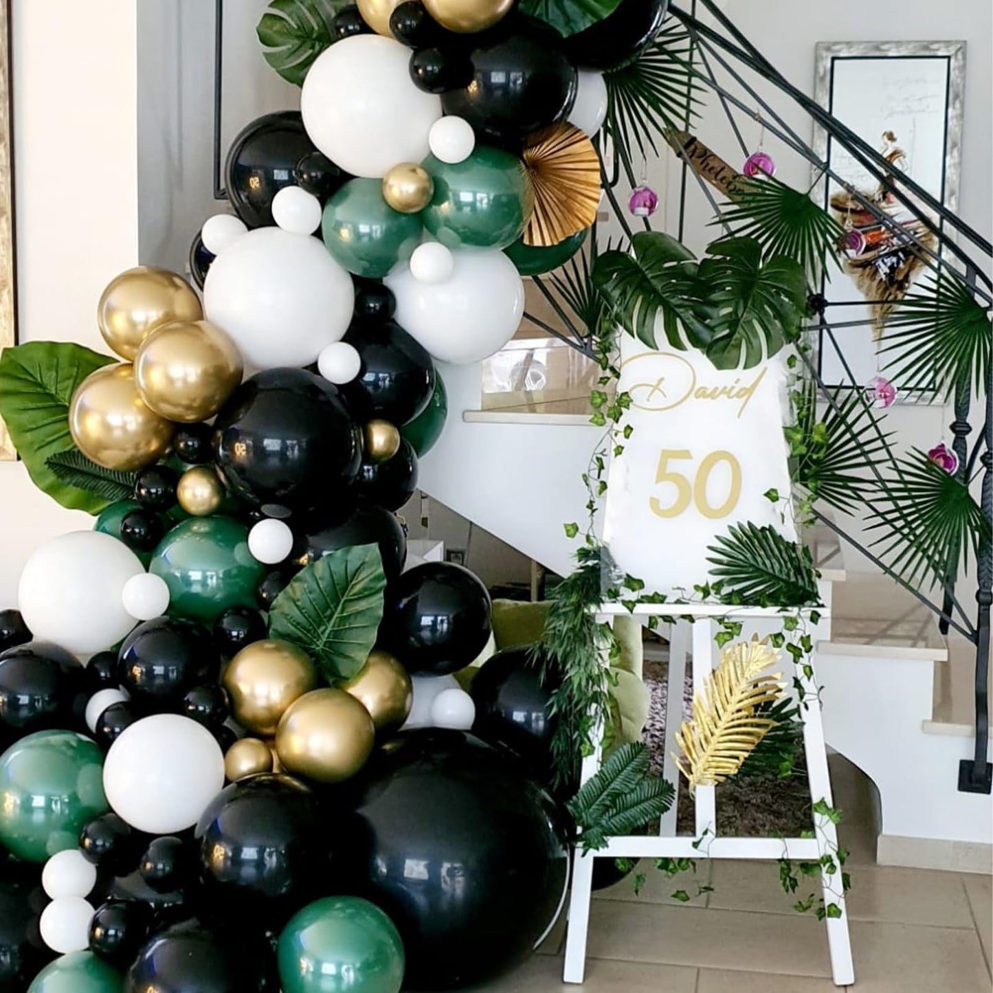 Partywoo Black Gold And Green Balloons, 60 Pcs 12 Inch Green Balloons, Black Balloons And Gold Balloons, Green Gold Black Balloons For Black Party Decorations, Green Birthday Decorations