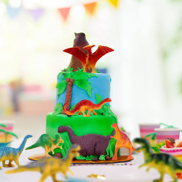 300 Pcs Mini Dinosaur Figures Kids Birthday Gifts Mini Dinosaur Toys Bulk Dinosaur Cupcake Toppers Small Plastic Educational Fig