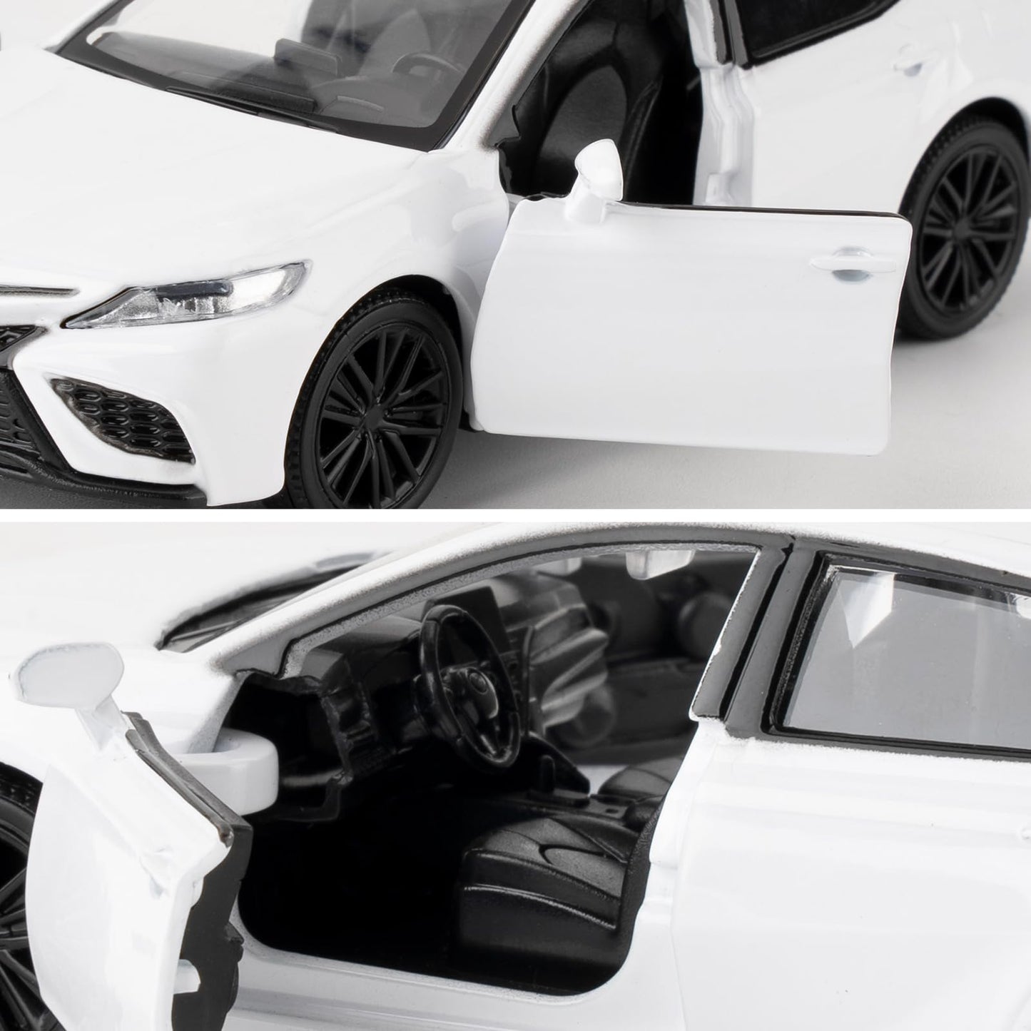 RMZ City 1:36 Camry XSE Car Model, Diecast Pull Back Model Toy Car, Doors Open, Collection Kids Toy for Aged 3 and up, Gift Whit