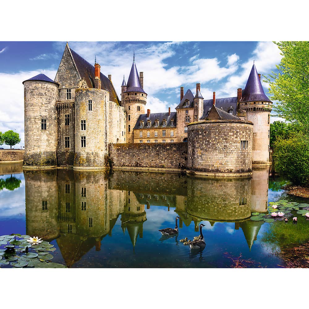 Trefl Castle In Sully-Sur-Loire, France 3000 Piece Jigsaw Puzzle Red 46'X33' Print, Diy Puzzle, Creative Fun, Classic Puzzle For Adults And Children From 15 Years Old