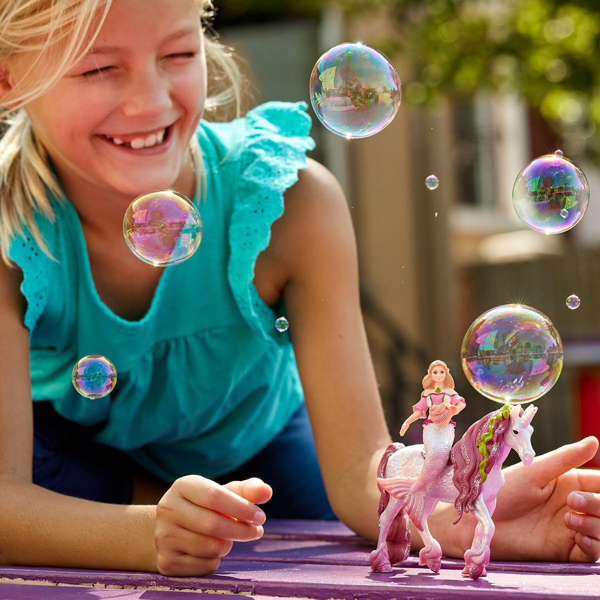 Schleich Bayala, 3-Piece Playset, Mermaid Toys For Girls And Boys 5-12 Years Old, Mermaid Feya Riding Underwater Unicorn, Pink
