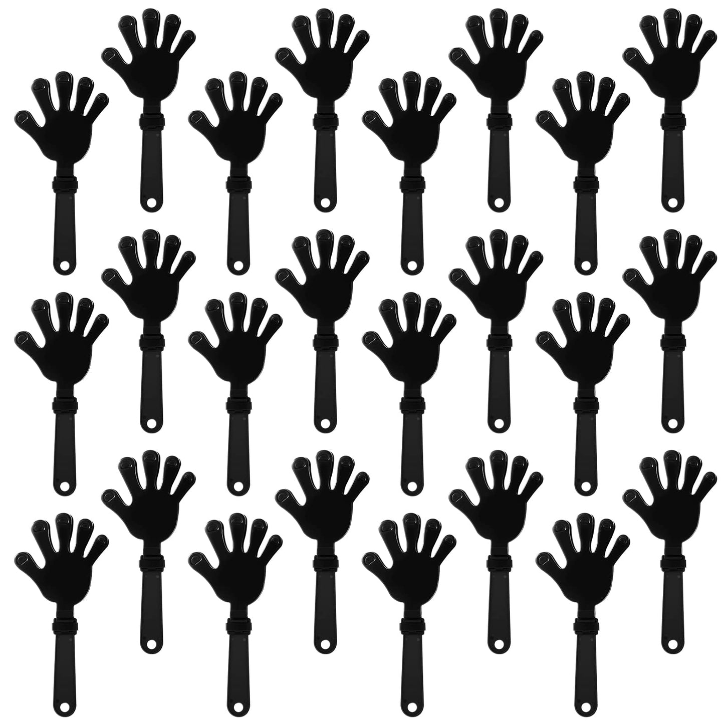 Zcysrlqin 24 Pieces Black Hand Clappers 7.5 Inch Clappers Noisemakers Noise Makers Party Favors Plastic Party Clapper For Sporti