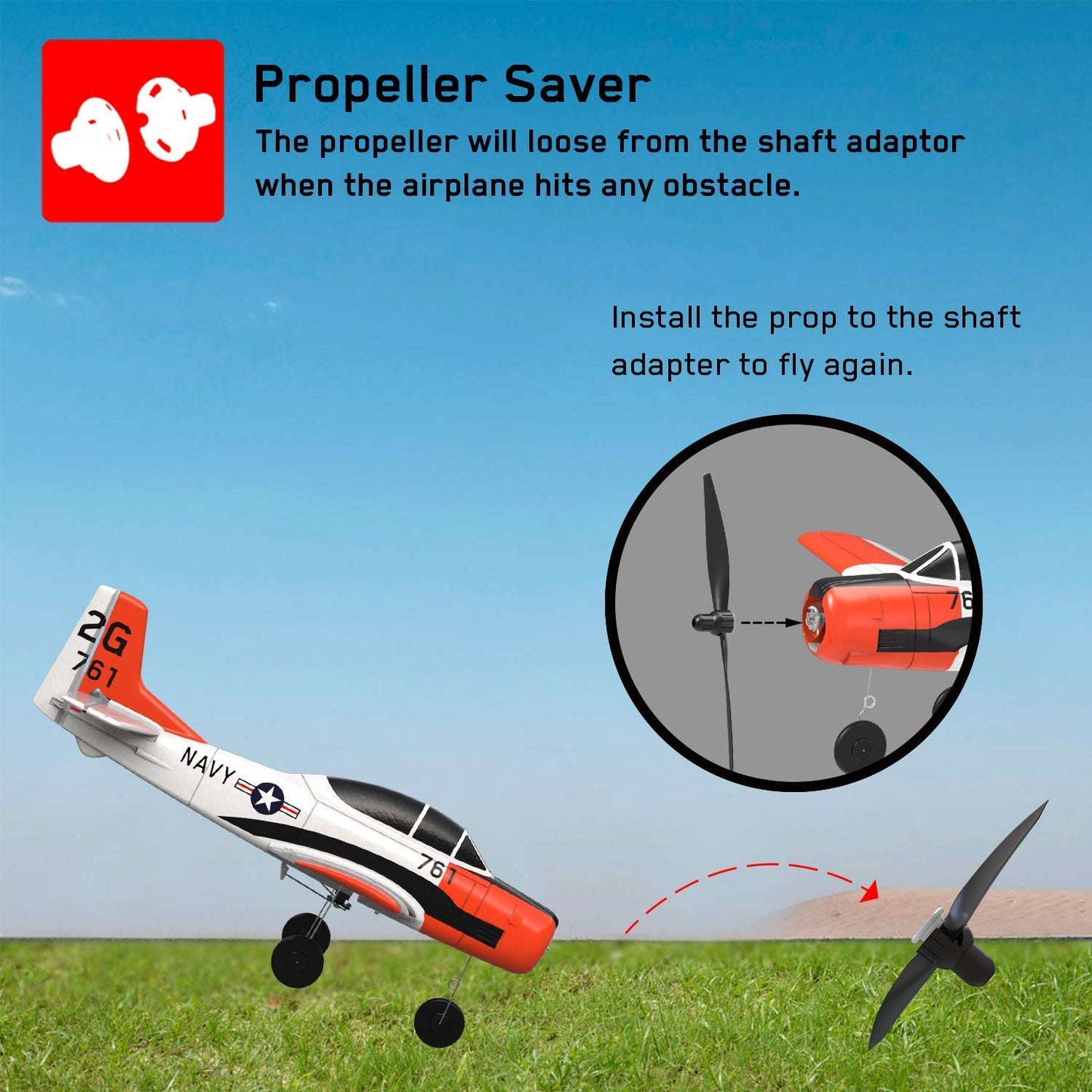 Volantexrc Rc Plane For Beginners, 4Ch Wwii Rc Airplane T28 Trojan With Aileron, 2.4Ghz Remote Control Plane With Xpilot Self Ri