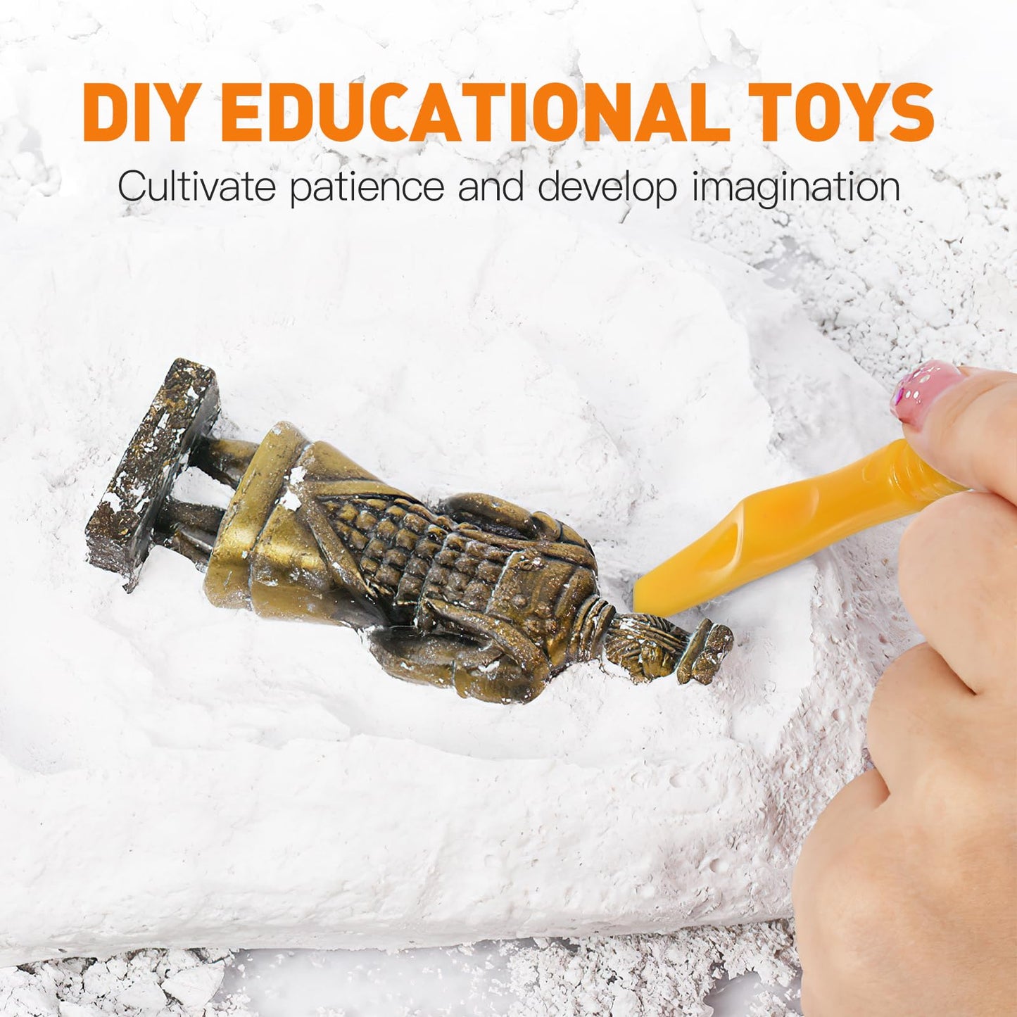 ibasenice 3 Sets Dinosaur Dig Tools Kit for Dino Fossils Educational Excavation Kits STEM Science with Mini Hammer Chisel Brush