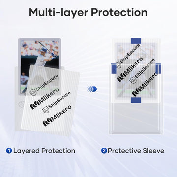 120 Pack Trading Card Shipping Protectors, 3.5'' X 4.5'' Plastic Card Protector With Tape Rolls For Mailing Sports Cards