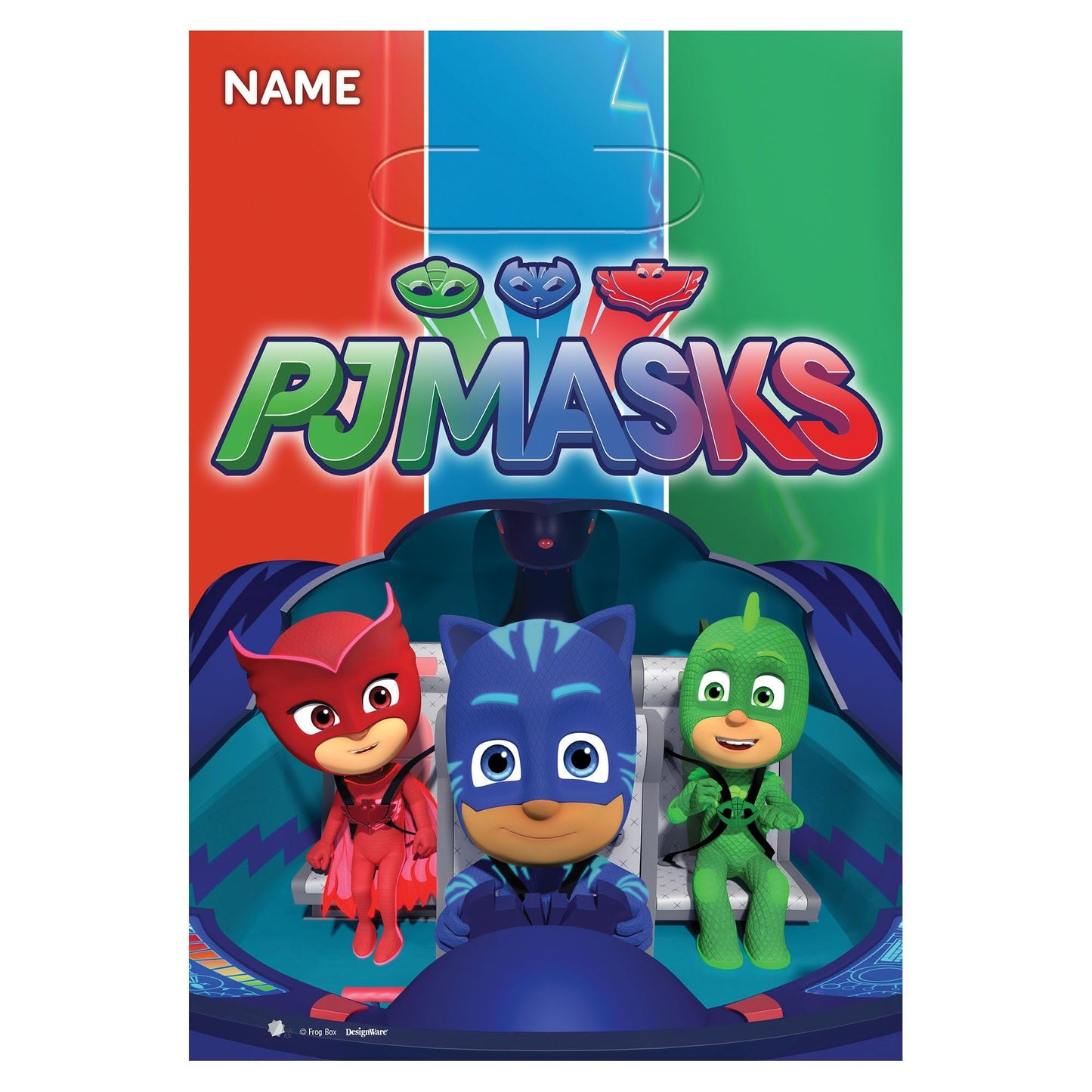 PJ Masks Birthday Party Supplies Favor Bundle Pack includes 8 Plastic Loot Bags, 8 Tattoos, 12 Pencils, 6 Sticker Sheets with 12
