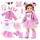 American 18 Inch Dolls Clothes Pretend Makeup Accessories Gift Playset For Girls,Cosmetic Bag Toys Fits For 18 Dolls Include Ski