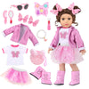 American 18 Inch Dolls Clothes Pretend Makeup Accessories Gift Playset For Girls,Cosmetic Bag Toys Fits For 18 Dolls Include Ski