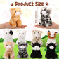 Lenwen 10 Pcs Cat Stuffed Animals Bulk Soft Cuddly Kitten Plush Sets Smitten Kittens Assorted Fluffy Stuffed Cats For Kiddos Birthday Valentine‘S Day Gift Party Goodie Bags Stuffers(Sitting Style)