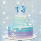Nuanchu 13th Birthday Candles - Blue 3D Diamond Shape Wax Cake Topper, 4.9 Inch for Boys, Girls, Weddings & Anniversaries