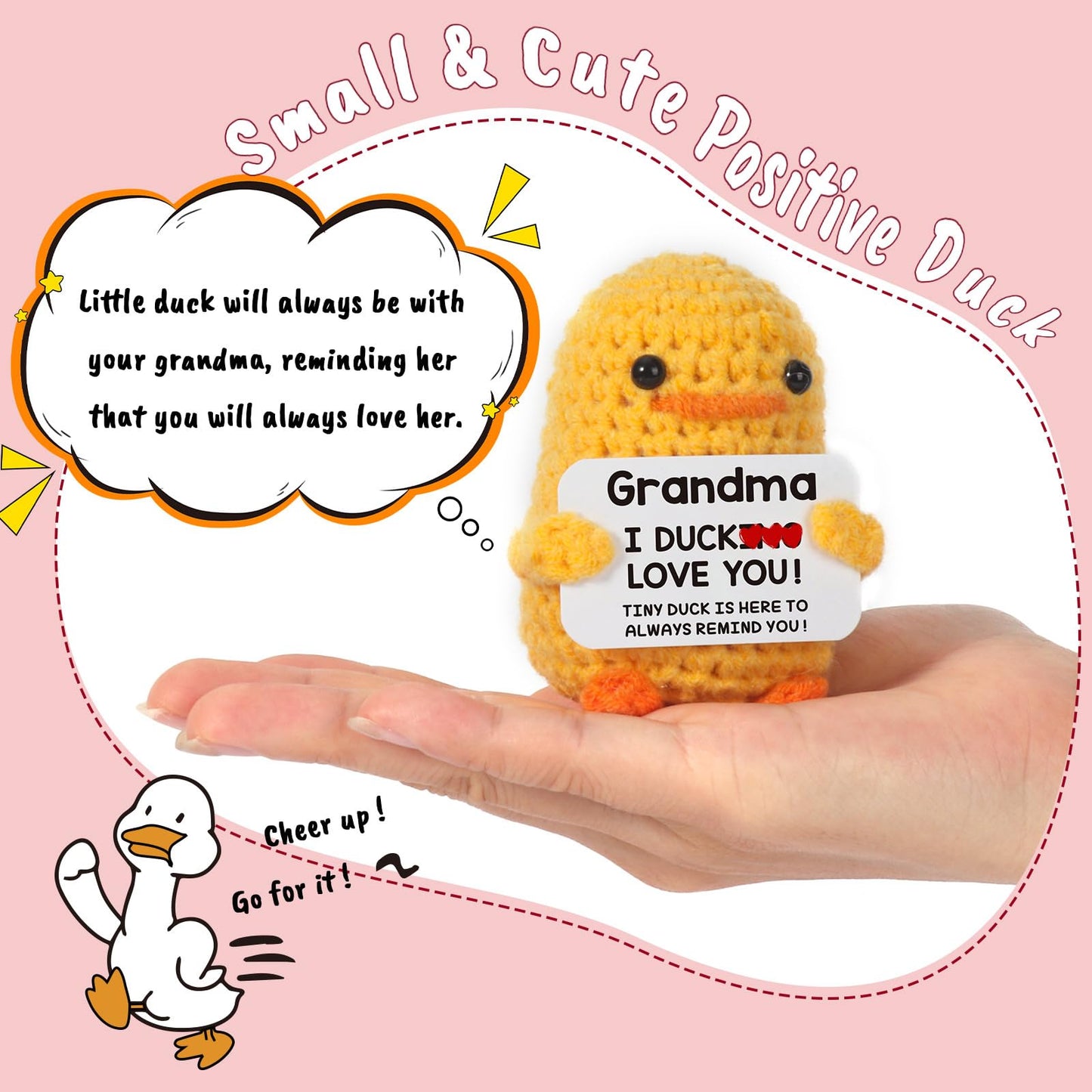 Mbl Grandma Birthday Grandma I Duck Love You, Funny Handmade Crochet Duck For Grandma Mothers Day Birthday, Hand-Made For Nana G
