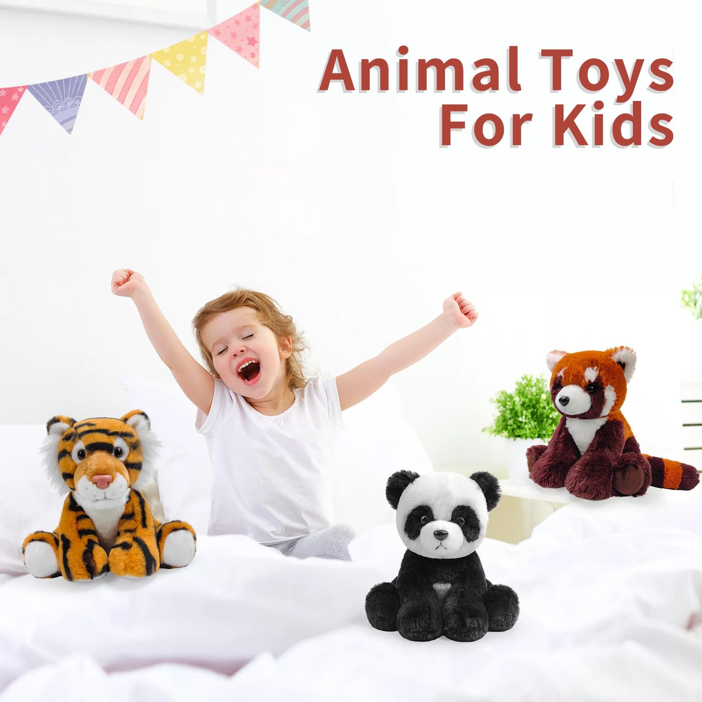 Hideekoog Red Panda Stuffed Animal Toy  Soft Huggable Red Panda Plush Toys for Kids  Cute Stuffed Animals Gift for Boys Girls and Toy for 1-3 Toddlers -8.5 Inch