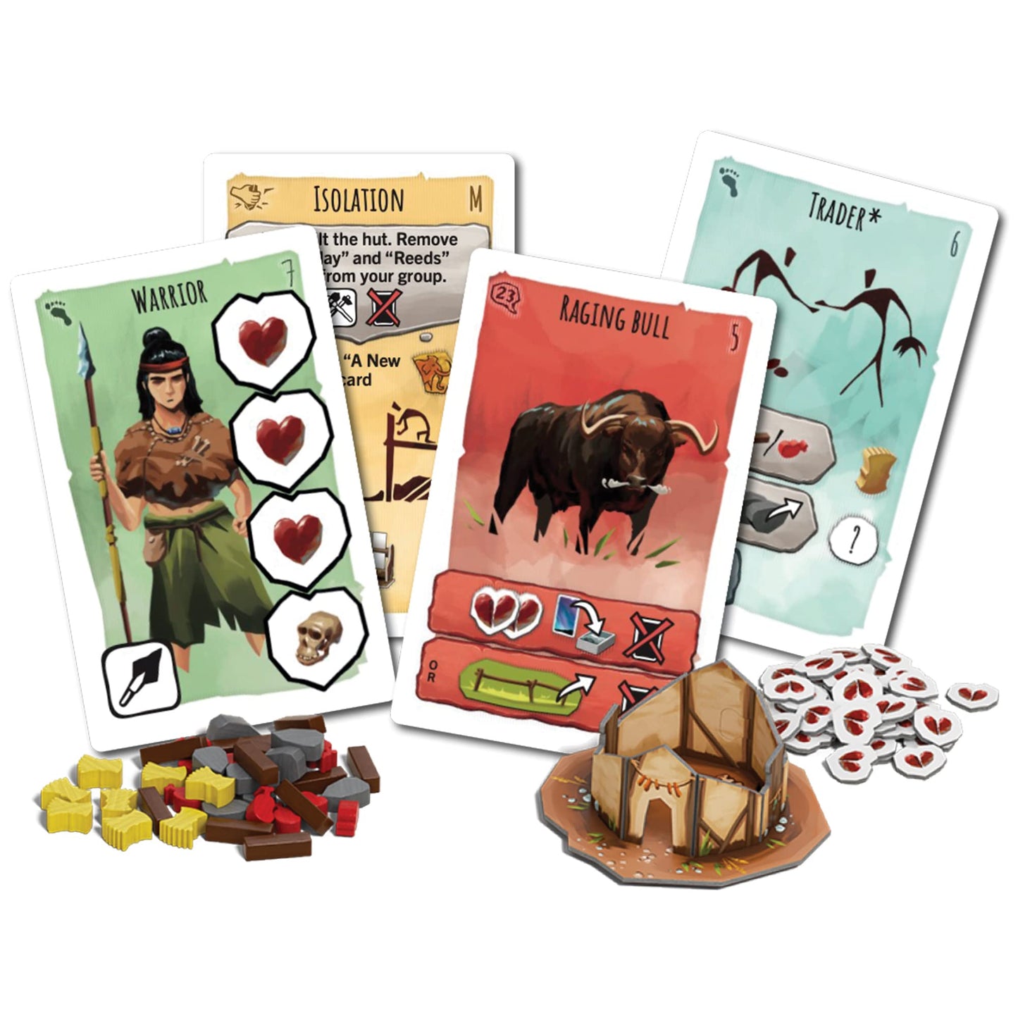 Z-Man Games Paleo A New Beginning Board Game Expansion - Cooperative Strategy for 2-4 Players, Ages 10+, Multicolor, Model ZMZH009