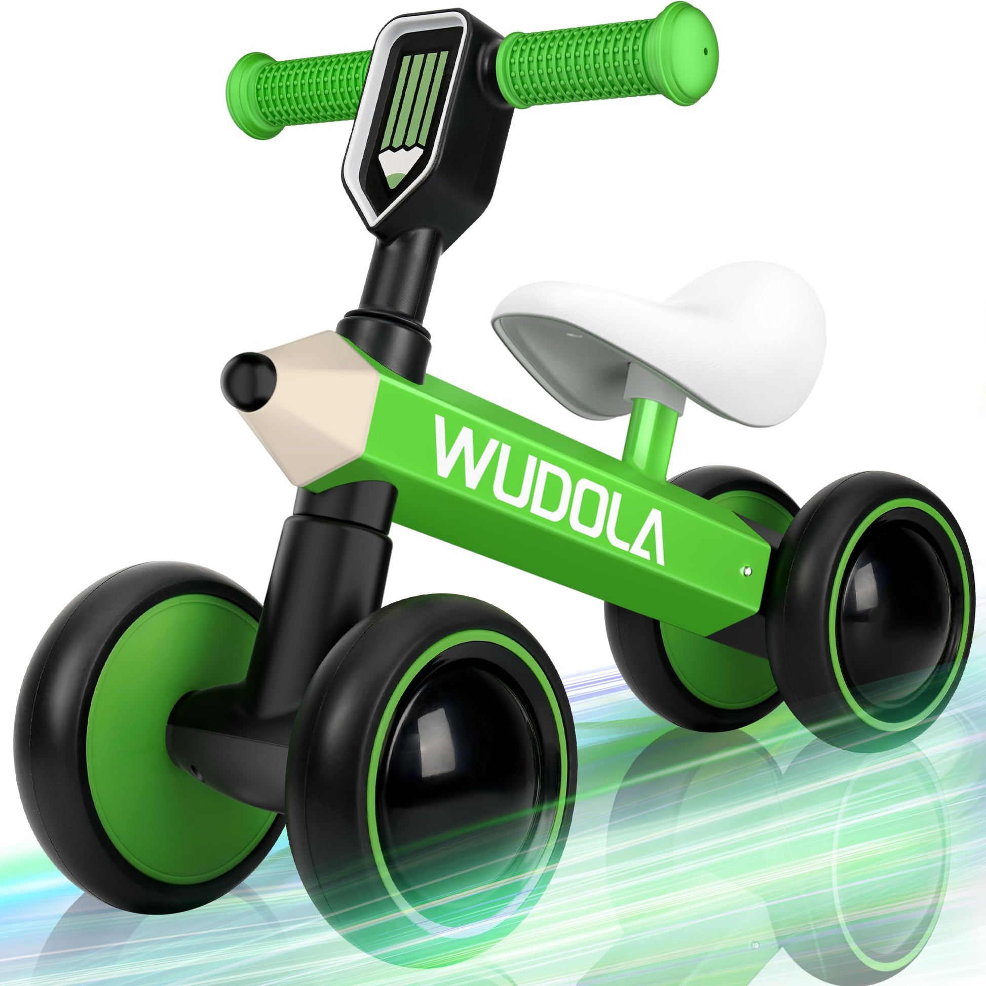 Wudola Baby Balance Bike for 10-36 Months Toddler First Riding Toys, No Pedal 4 Wheels Baby Walker for 1 Year Old Boys Girls Bir