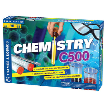 Thames & Kosmos Chemistry Chem C500 Science Kit With 28 Guided Experiments 48 Page Science Guide Parents’ Choice Silver Award Winner, 13.1' L X 2.6' W X 8.9' H