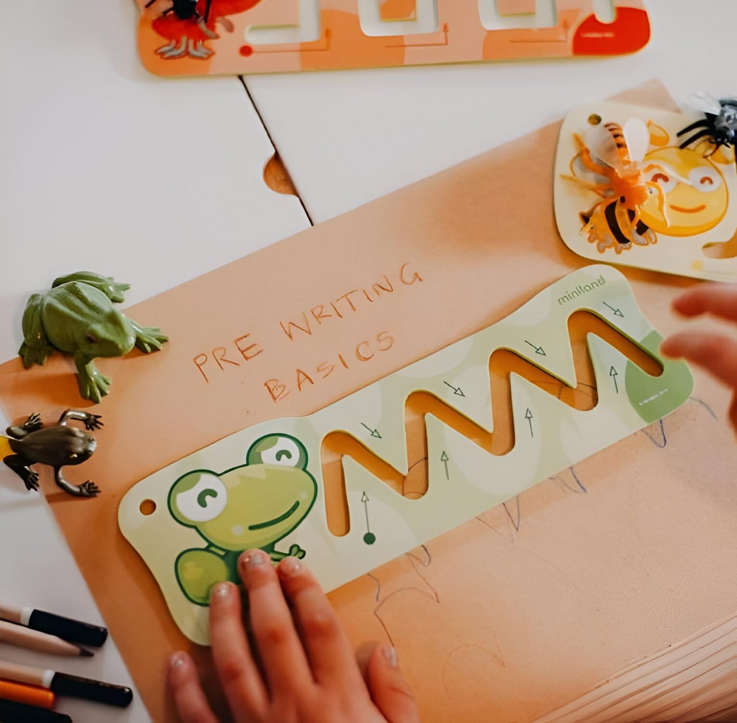 Miniland Pre-Writing Basics: 4 Funny Templates For Preschool Learning Activities, Perfect 3-Year Old Birthday Gifts, Educational