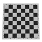 WE Games Portable Vinyl Chess Mat - 20" x 20", Black, with Algebraic Notation for Kids & Adults, Ideal for Practicing Chess Openings