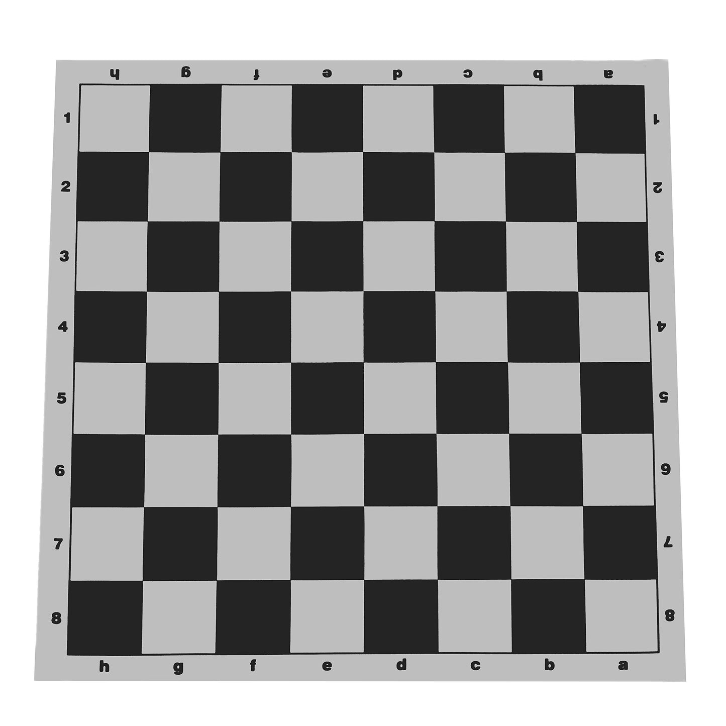 WE Games Portable Vinyl Chess Mat - 20" x 20", Black, with Algebraic Notation for Kids & Adults, Ideal for Practicing Chess Openings