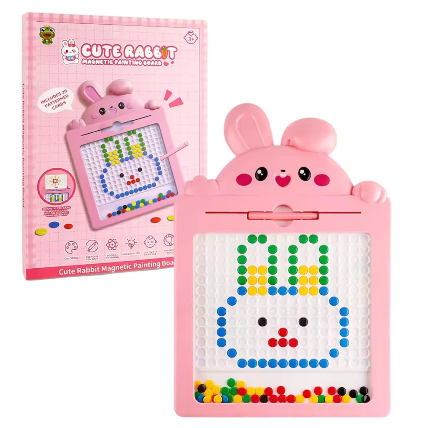 Funblast Magnetics Beads Board Game For Kid - Magpad, Educational Learning Toys For Kids, Magnetic Dot Art Game, Magnetic Drawin