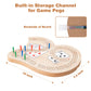 Wooden 3-Track Cribbage Board Game - Classic Board For 3 Players With Plastic Pegs - Ideal Family Game For Kids And Adults