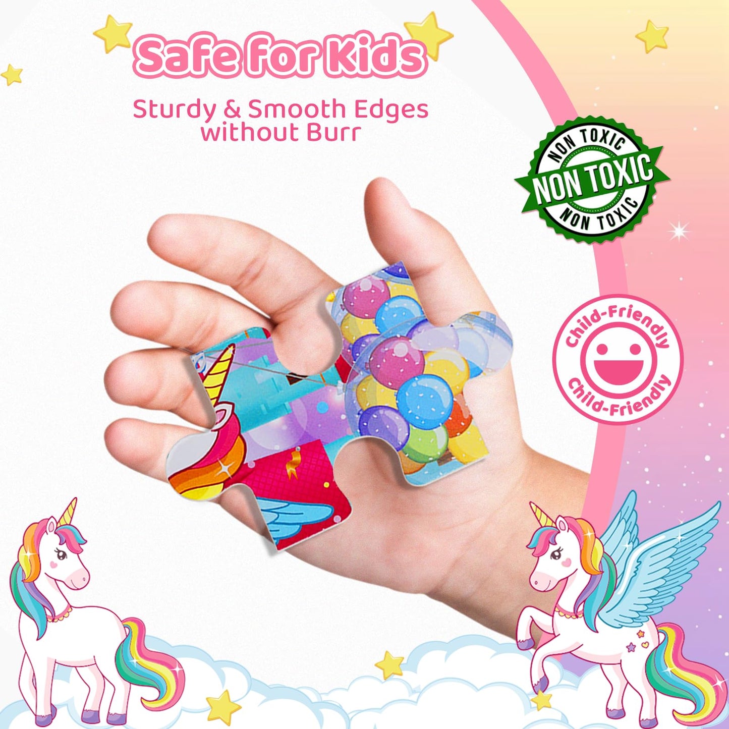 Puzzles For Kids Ages 4-6 - Unicorn Mermaid Princess Fairy Wooden Jigsaw Puzzles For Kids Toddlers Ages 3-5 Preschool Puzzle Bir