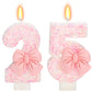 ElekFX 25th Birthday Candles for Cake, Pink Bow Number Cake Candles, 2.76 inch Number Happy Birthday Candle, Cake Topper Decorat