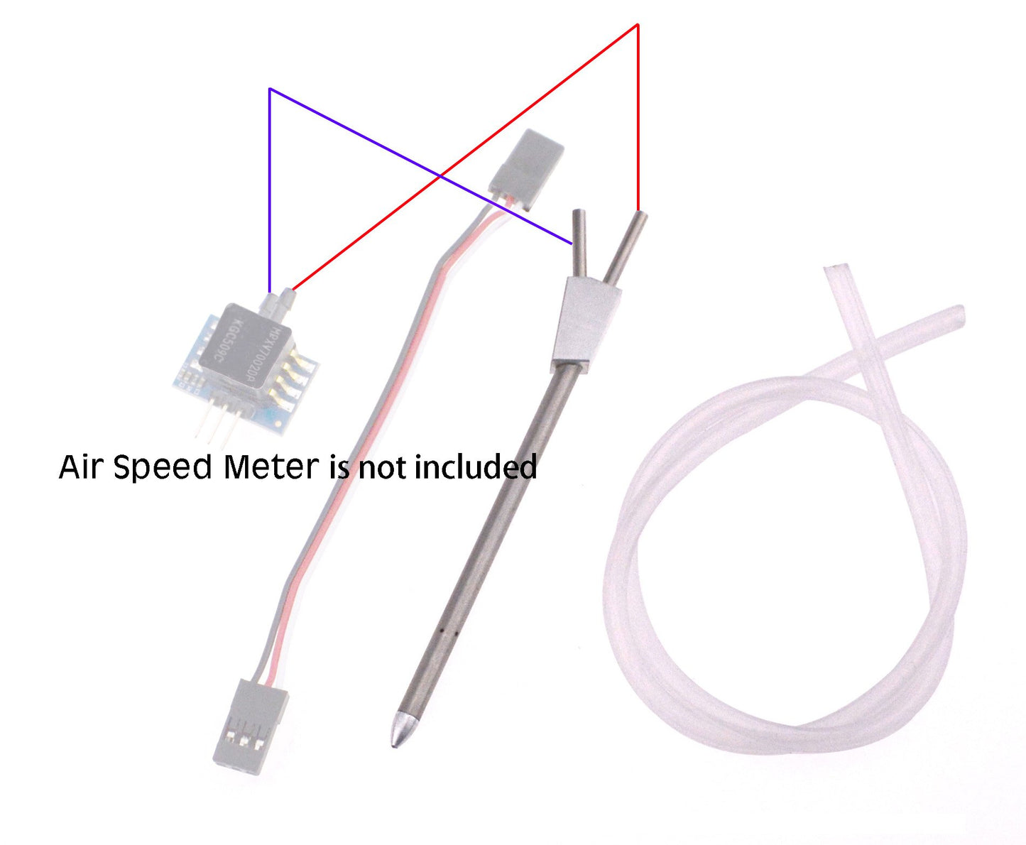 Readytosky RC Airespeed Meter Gauge Differential Pitot Tube for Air Speedometer