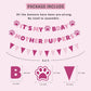 Vicycaty Puppy Dog Birthday Banner, Mother Puppers, It'S My Bday, Pink Pennants, 98.43X16.69 Inches Cardboard