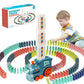 B-Qtech Domino Train Toy Set For Kids - 80Pcs, Domino Blocks Set Building And Stacking Toy Creative Kids Games Gift Dominoes For